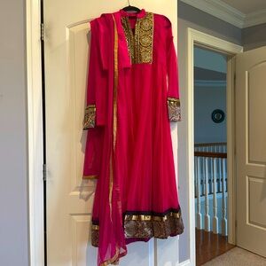 3 piece indian bollywood suit punjabi salwaar kameez set